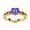 Image 1 : Natural 0.66 CTW Tanzanite Solitaire Ring 18K Yellow Gold