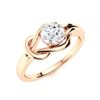 Image 2 : Natural 0.46 CTW Diamond Solitaire Ring 14K Rose Gold