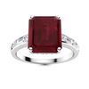 Image 1 : Natural 6.68 CTW Ruby & Diamond Engagement Ring 14K White Gold