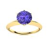 Image 1 : Natural 1.42 CTW Tanzanite Solitaire Ring 18K Yellow Gold