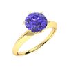 Image 2 : Natural 1.42 CTW Tanzanite Solitaire Ring 18K Yellow Gold