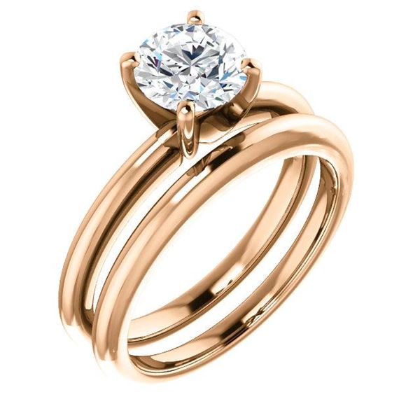 Natural 1.72 CTW Round Cut Solitaire Diamond Ring 18KT Rose Gold