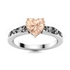 Image 1 : Natural 0.71 CTW Morganite Solitaire Ring 14K White Gold