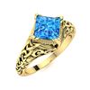 Image 2 : Natural 0.80 CTW Topaz Solitaire Ring 14K Yellow Gold