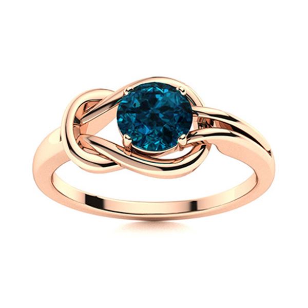 Natural 0.71 CTW Topaz Solitaire Ring 14K Rose Gold