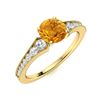 Image 2 : Natural 1.66 CTW Citrine & Diamond Engagement Ring 18K Yellow Gold