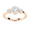 Image 1 : Natural 0.82 CTW Diamond Solitaire Ring 18K Rose Gold