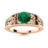 Image 1 : Natural 1.01 CTW Emerald Solitaire Ring 14K Rose Gold