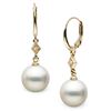 White South Sea Pearl and Diamond Aerie Collection Dangle Earrings