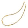 Image 2 : 14k Yellow Gold Brushed & Polished Fancy Link Necklace - 17 in.