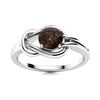 Image 1 : Natural 0.41 CTW Smoky Quartz Solitaire Ring 14K White Gold