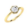 Image 2 : Natural 1.02 CTW Diamond Solitaire Ring 18K Yellow Gold
