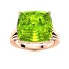 Image 1 : Natural 5.51 CTW Peridot Solitaire Ring 14K Rose Gold