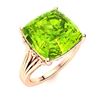 Image 2 : Natural 5.51 CTW Peridot Solitaire Ring 14K Rose Gold