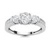 Image 1 : Natural 0.86 CTW Diamond Solitaire Ring 14K White Gold