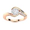 Image 1 : Natural 1.01 CTW Diamond Solitaire Ring 14K Rose Gold