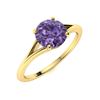 Image 2 : Natural 1.72 CTW Iolite Solitaire Ring 18K Yellow Gold