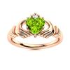 Image 1 : Natural 0.53 CTW Peridot & Diamond Engagement Ring 14K Rose Gold