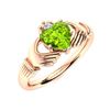 Image 2 : Natural 0.53 CTW Peridot & Diamond Engagement Ring 14K Rose Gold