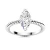 Image 1 : Natural 0.32 CTW Diamond Solitaire Ring 18K White Gold