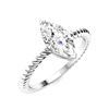 Image 2 : Natural 0.32 CTW Diamond Solitaire Ring 18K White Gold