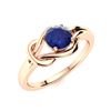 Image 2 : Natural 1.01 CTW Sapphire Solitaire Ring 14K Rose Gold