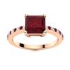 Image 1 : Natural 1.68 CTW Ruby & Diamond  Engagement Ring 14K Rose Gold