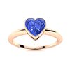 Image 1 : Natural 1.01 CTW Ceylon Sapphire Solitaire Ring 18K Rose Gold