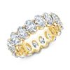Image 1 : Natural 5.02 CTW Oval Cut Diamond Eternity Ring 14KT Yellow Gold