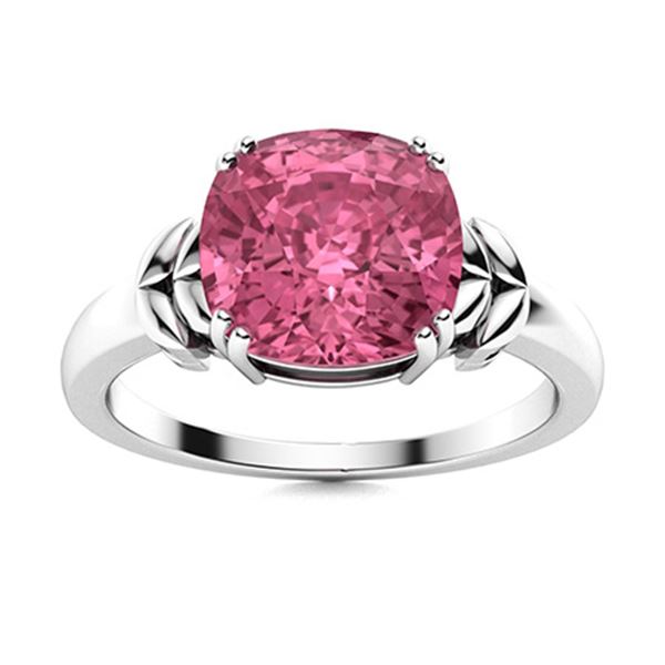Natural 2.51 CTW Tourmaline Solitaire Ring 14K White Gold