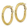 Image 2 : 10k Yellow Gold Round Omega Back Hoop Earrings - 20 mm