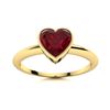 Image 1 : Natural 0.64 CTW Ruby Solitaire Ring 18K Yellow Gold