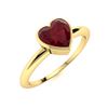 Image 2 : Natural 0.64 CTW Ruby Solitaire Ring 18K Yellow Gold