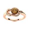 Natural 0.62 CTW Brown Diamond Solitaire Ring 18K Rose Gold