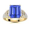 Natural 3.26 CTW Ceylon Sapphire & Diamond Engagement Ring 14K Yellow Gold