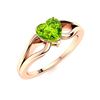 Image 2 : Natural 1.50 CTW Peridot Solitaire Ring 14K Rose Gold