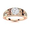 Natural 1.02 CTW Diamond Solitaire Ring 18K Rose Gold