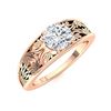Image 2 : Natural 1.02 CTW Diamond Solitaire Ring 18K Rose Gold