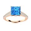 Natural 1.61 CTW Topaz & Diamond  Engagement Ring 14K Rose Gold