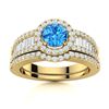 Natural 1.38 CTW Topaz & Diamond Engagement Ring 14K Yellow Gold