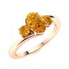 Image 2 : Natural 0.99 CTW Citrine Solitaire Ring 14K Rose Gold