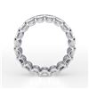 Image 3 : Natural 6.02 CTW U-Setting Emerald Cut Diamond Eternity Ring 14KT White Gold