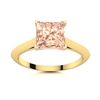 Image 1 : Natural 0.81 CTW Morganite Solitaire Ring 14K Yellow Gold