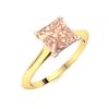 Image 2 : Natural 0.81 CTW Morganite Solitaire Ring 14K Yellow Gold