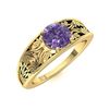 Image 2 : Natural 1.21 CTW Iolite Solitaire Ring 14K Yellow Gold