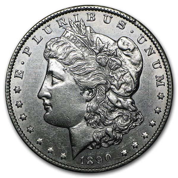 1890-CC Morgan Dollar AU
