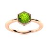 Image 1 : Natural 1.22 CTW Peridot Solitaire Ring 18K Rose Gold
