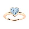 Image 1 : Natural 0.41 CTW Aquamarine Solitaire Ring 14K Rose Gold