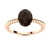 Image 1 : Natural 1.04 CTW Smoky Quartz Solitaire Ring 14K Rose Gold