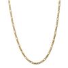 Image 1 : 14k Gold 4 mm Flat Figaro Chain Necklace - 22 in.
